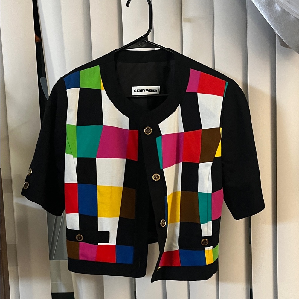 Gerry Weber Multicolor Checkered Jacket - image 1